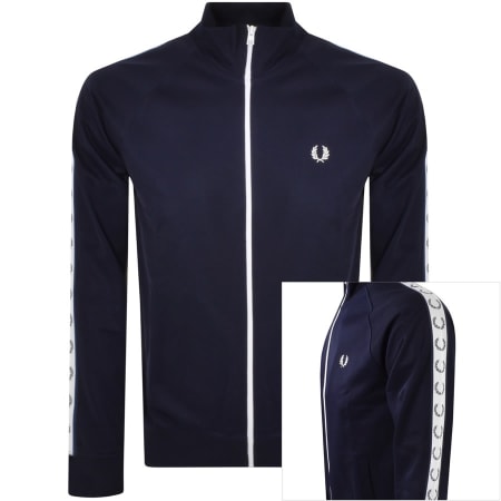 Fred Perry Laurel Taped Track Top Black Mainline Menswear
